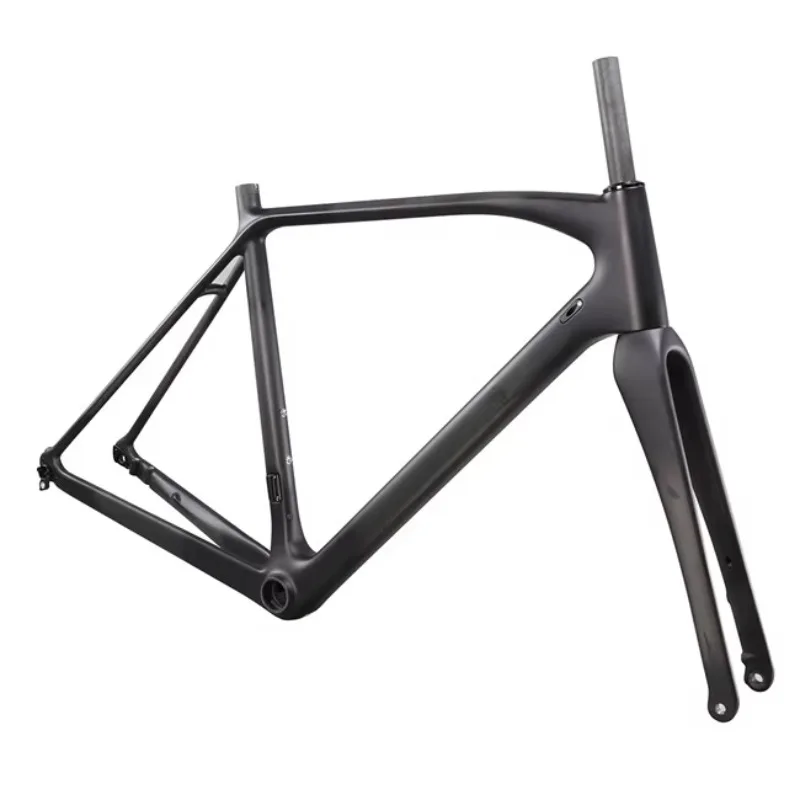 

YTYIN 700*38C Disc Brake Flat Mount Carbon Cyclocross Bike Frame with Max Sizes 60cm