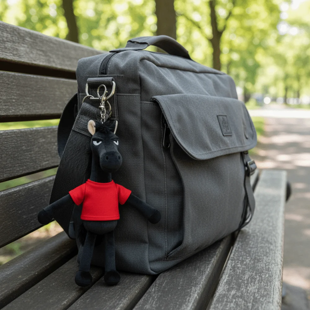 Креативный плюшевый брелок с темной лошадью, куклы-талисманы, мягкая имитация куклы-лошади, милая фигурка зодиакального пони в китайском стиле