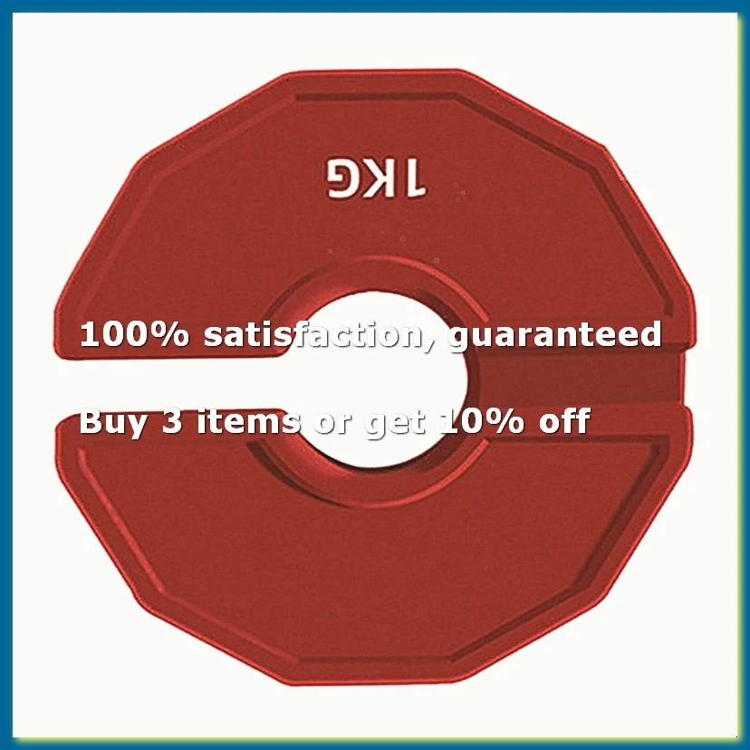 1Pcs Gym Micro-Type Plates Dumbbell Fractional Weight Plate Rubber Fractional Weight Plates Add-on Change Red 1KG-A10G