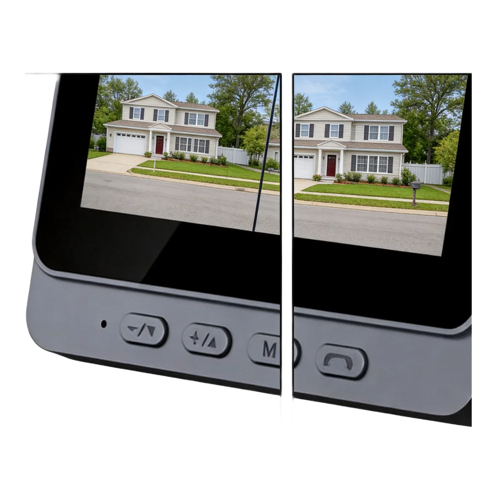 4.3 inch Wireless Doorbell with Visual Monitoring Display and Bidirectional Intercom for Enhanced Residential Security