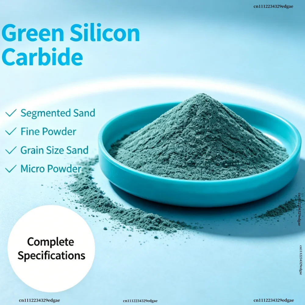

Green Silicon Carbide Powder Granules 16~8000 Mesh Green SiC Grit for Sandblasting Polishing Abrasive Tools Refractory Material