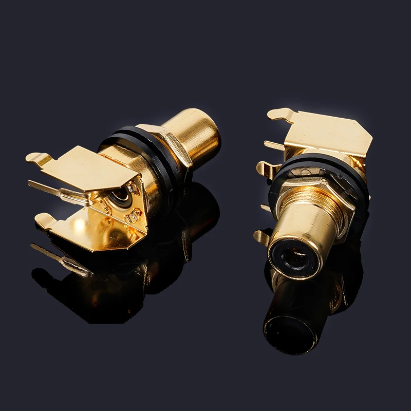 النحاس النقي مطلية بالذهب RCA المقبس ، مكبر الصوت ، موصل محطة إشارة ، ملزمة آخر ، التثبيت ، لحام على مجلس الكلور