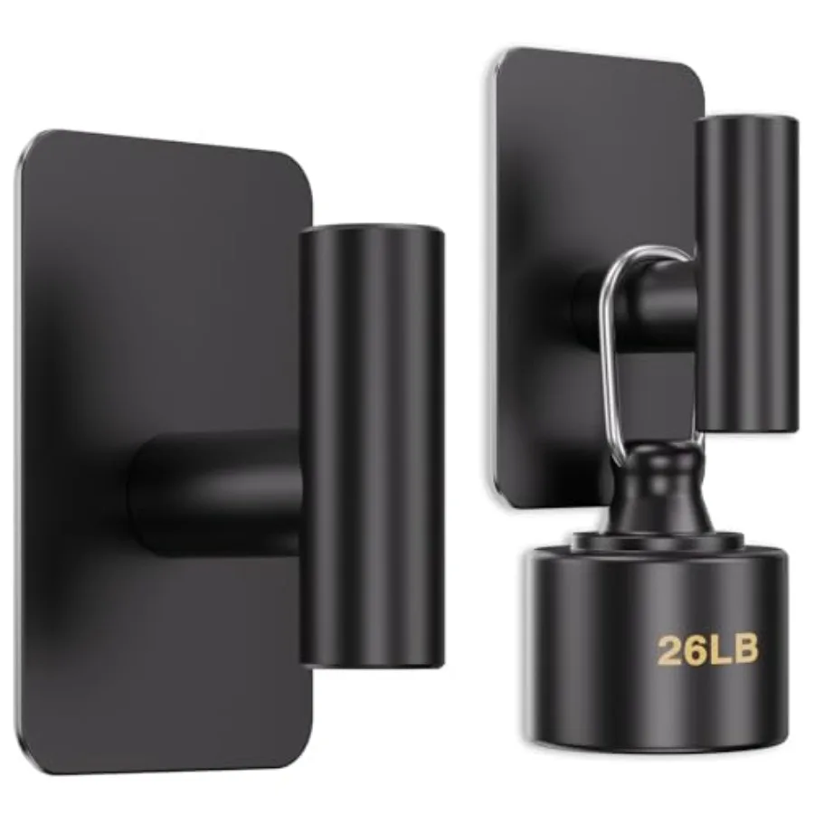 

Large Heavy Duty Wall Hooks - 26lb Max, Stainless Steel Adhesive Towel Hooks for Hanging Towel, Coat, Robe, Sticky Towel Holder