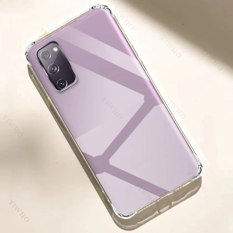 Clear Phone Case For Samsung Galaxy S20 FE 2022 Thickened Transparent Case For Sansung S 20 Anti-scratch Shockproof Covers TPU