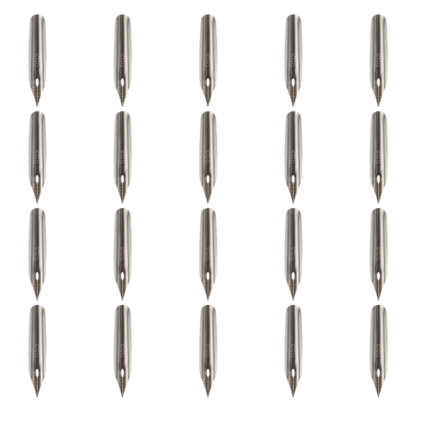 

20 Pcs Pen Nibs Tips Quill Calligraphy Metal Ink Universal Fountain Accessories Stainless Steel Writing Tools