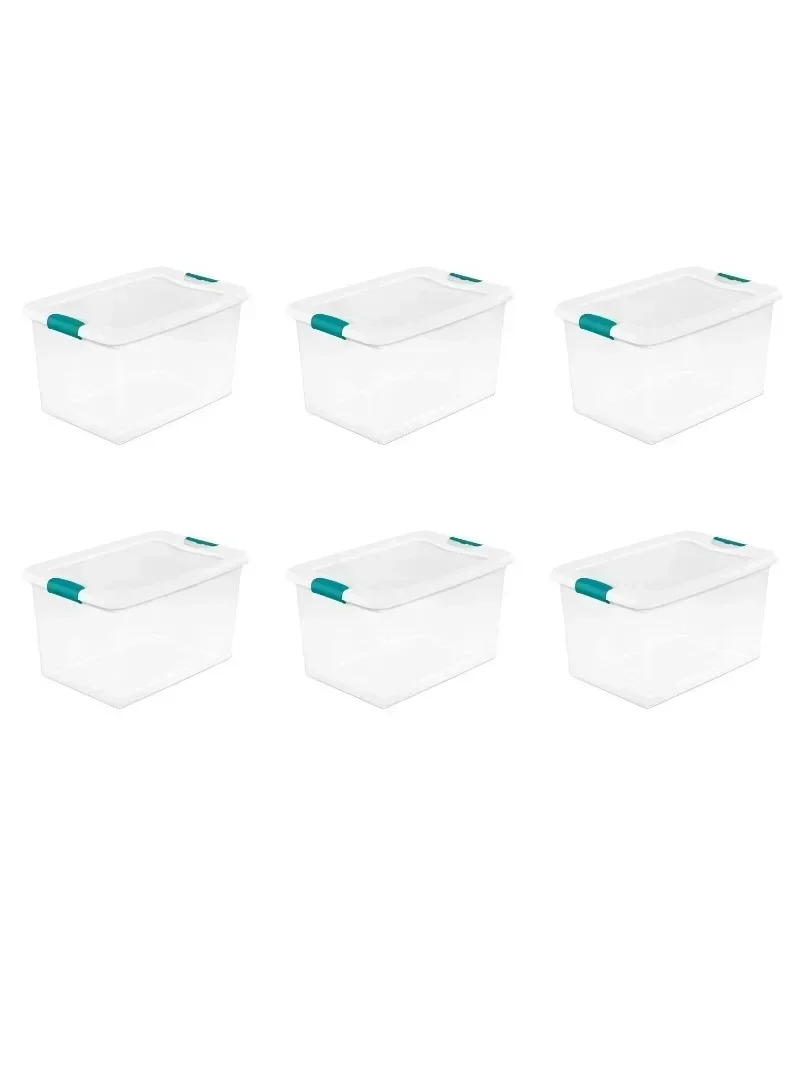 

64-крат. Коробка с защелкой пластиковая, белая, набор из 6 шт.