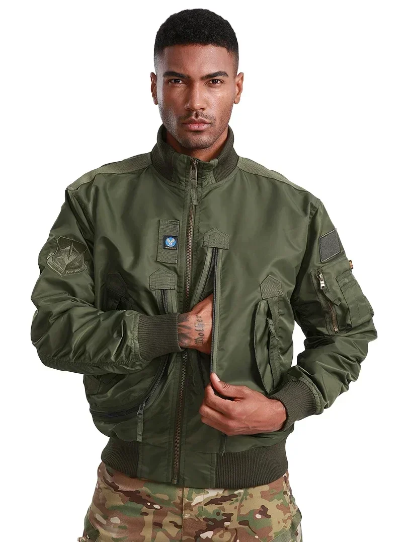 

Men's Cargo Jacket New Outdoor Clothing Autumn Windbreaker Husband Work Motorcycle Outerwear M65 Function Uniform Coat Male