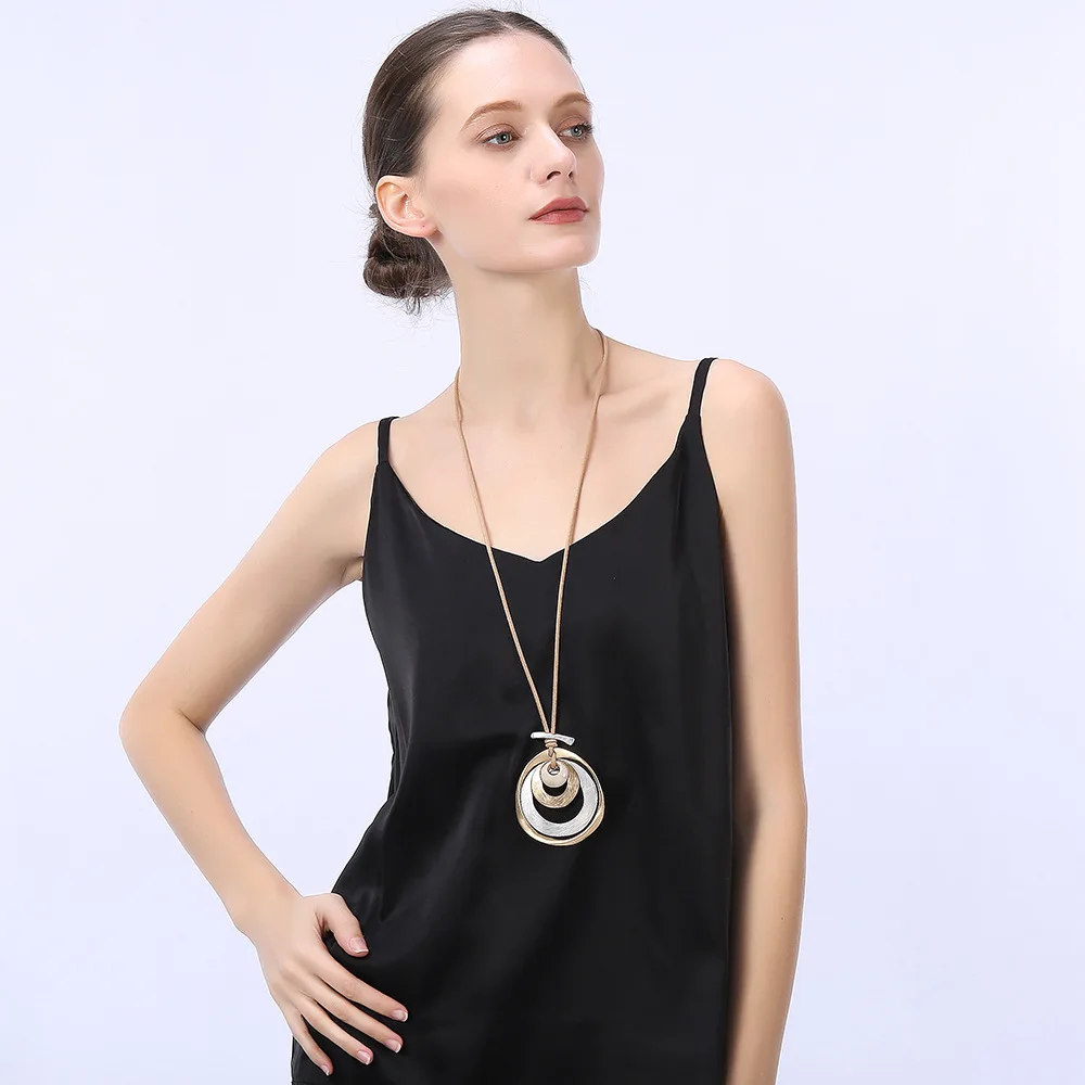 Collana Vintage con catene lunghe per donna gioielli gotici girocolli pendenti accessori moda coreana sospensione offerte natalizie