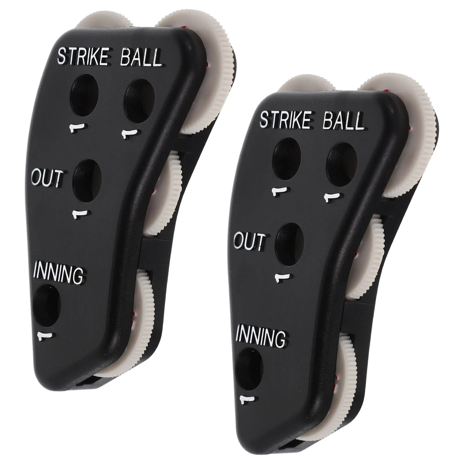

2Pcs Baseball Scorer Umpire Clicker Lightweight Compact Reusable Counter Handheld Ball Strike Gear Team Sports