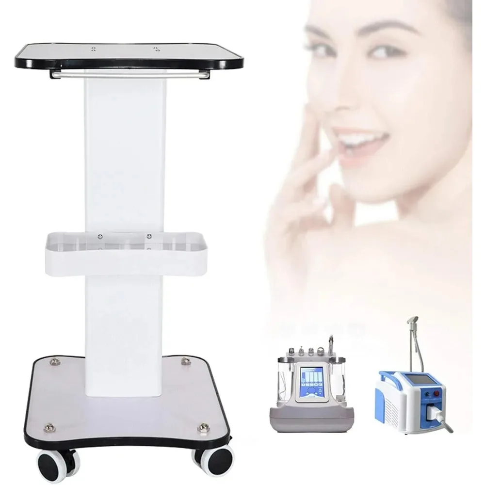 Salon-Trolley-Wagen – mobiler Trolley-Ständer aus Aluminium, medizinische Rollwagen für Ultraschallkavitation, RF-Maschine, Maniküre, Spa-Regal