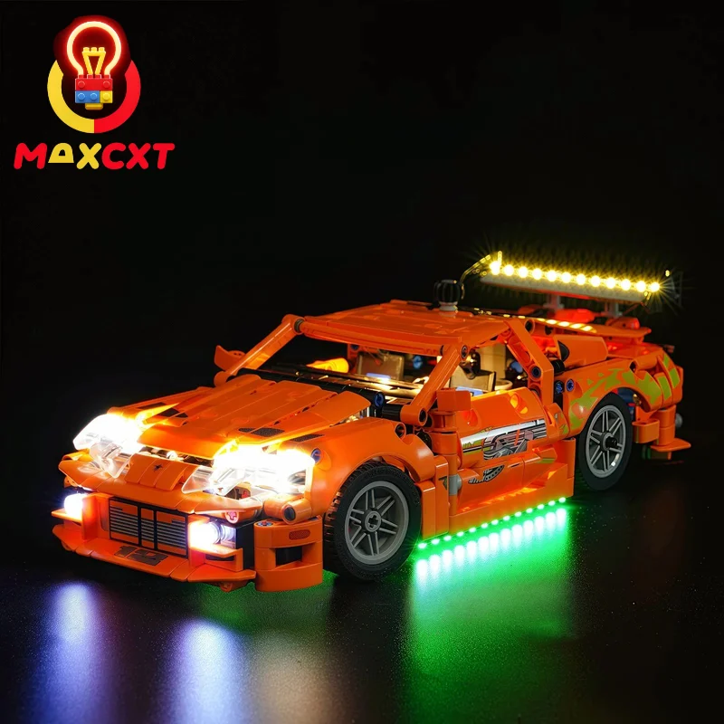 레고 42204 테크닉 분노의 질주 토요타 수프라 MK4 DIY 장식 램프용 MAXCXT LED 조명 세트 (블록 포함되지 않음)