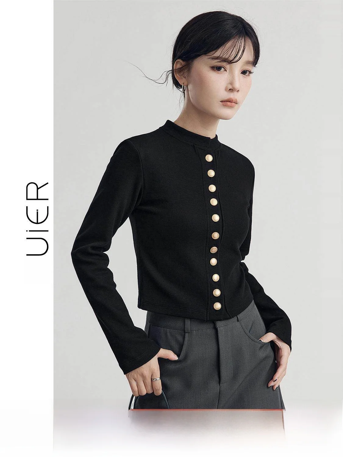 

Вязаный свитер Bla на пуговицах, женский облегающий свитер, винтажный осенний Новое поступление, модный повседневный длинный топ све