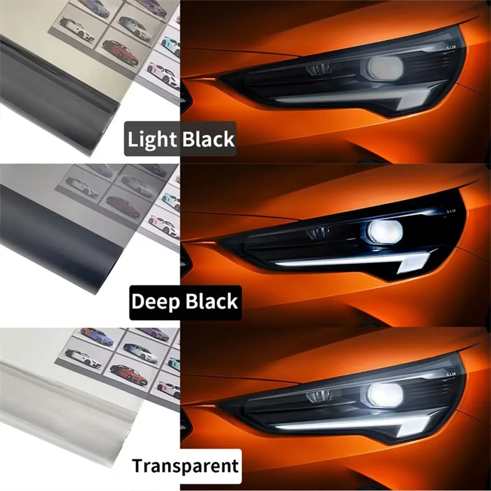30X50/100 سنتيمتر ذاتية اللصق سيارة العلوي اللون تغيير تينت فيلم بولي كلوريد الفينيل السيارات التفاف الفينيل للمركبة أضواء الضباب قسط أفلام السيارات