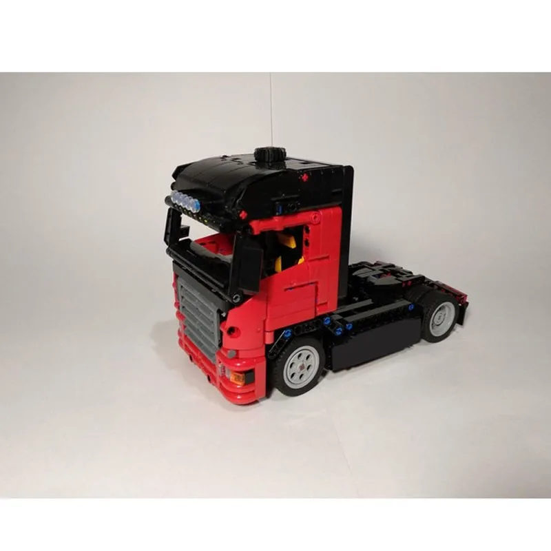 

MOC-30870 New City Flat-Nose Semi-Trailer Truck Building Block Model 876 Parts MOC Boys Children Birthday Christmas Toy Gift