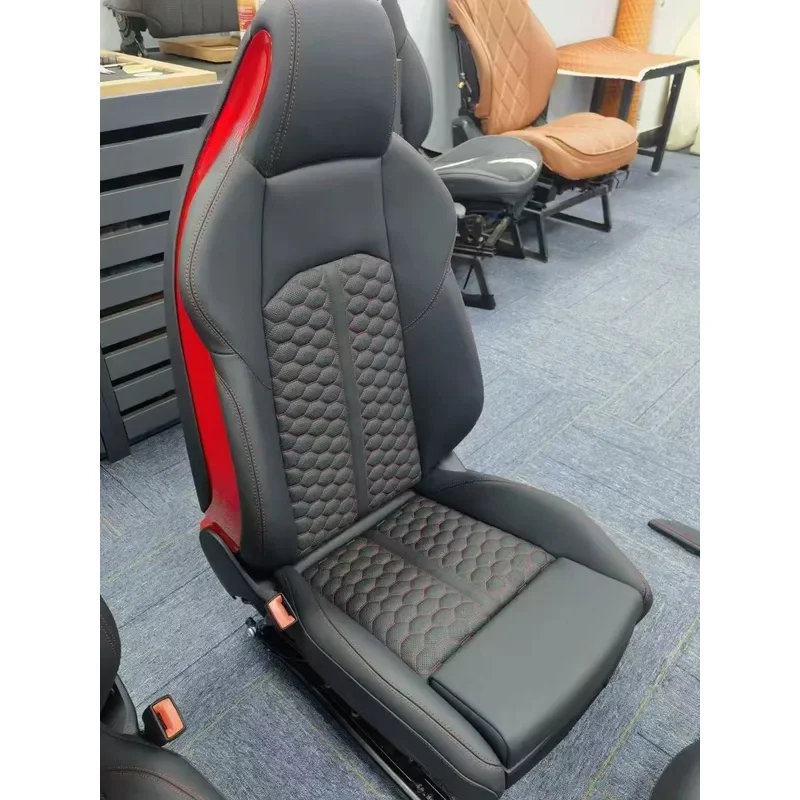 Car Accessory RS6 RS7 Sports Seats Carbon Fiber Bucket Racing Sport Seat Custom Leather For Audi A3 A4 A5 A6 A7 A8 Q3 Q5 Q7