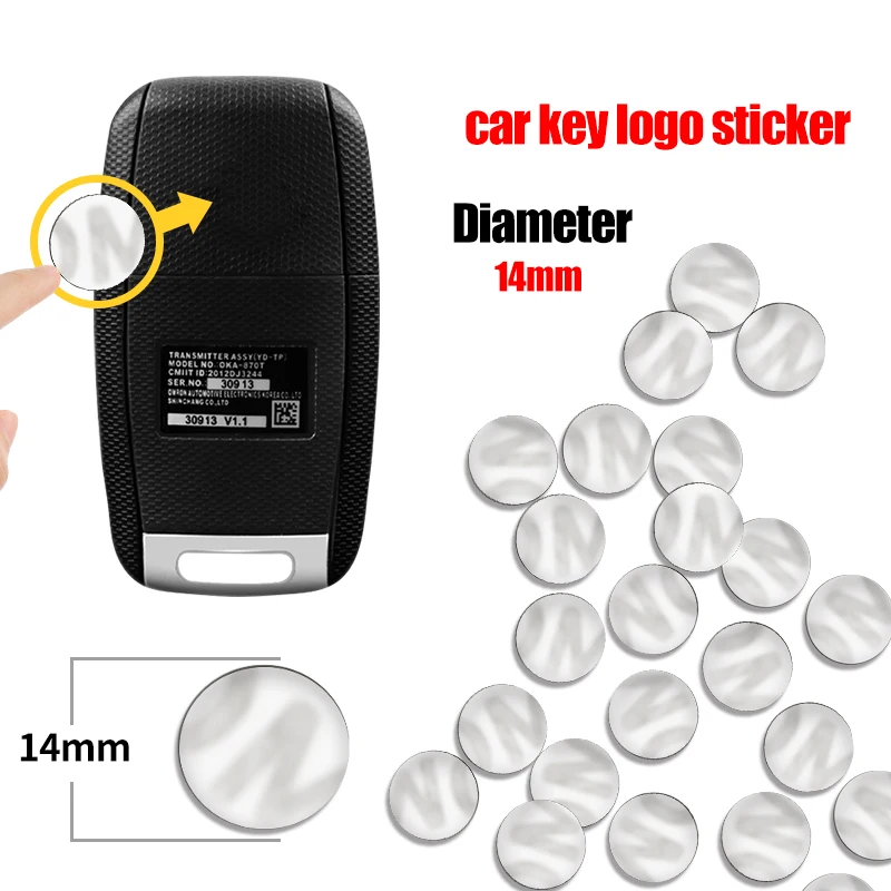 14MM Remote Car Key Sticker Badge Emblem Replacement For Kia Rio 3 K2 Ceed Cerato K3 Sportage 4 Picanto K5 Optima Sorento Forte 