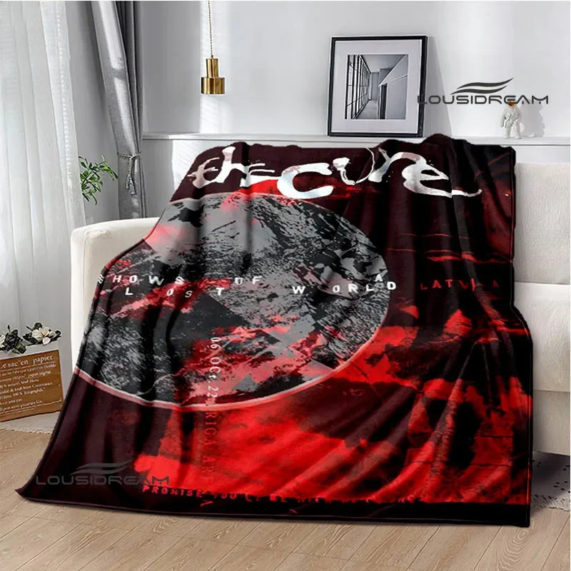 Rock band The cure Printed blankets picnic blanket Warm Flannel blankets Soft and comfortable blanket bed linings Birthday Gift