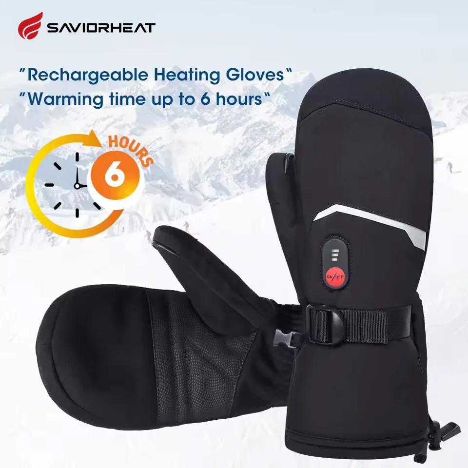 Rechargeable Heated Ski Mittens 2