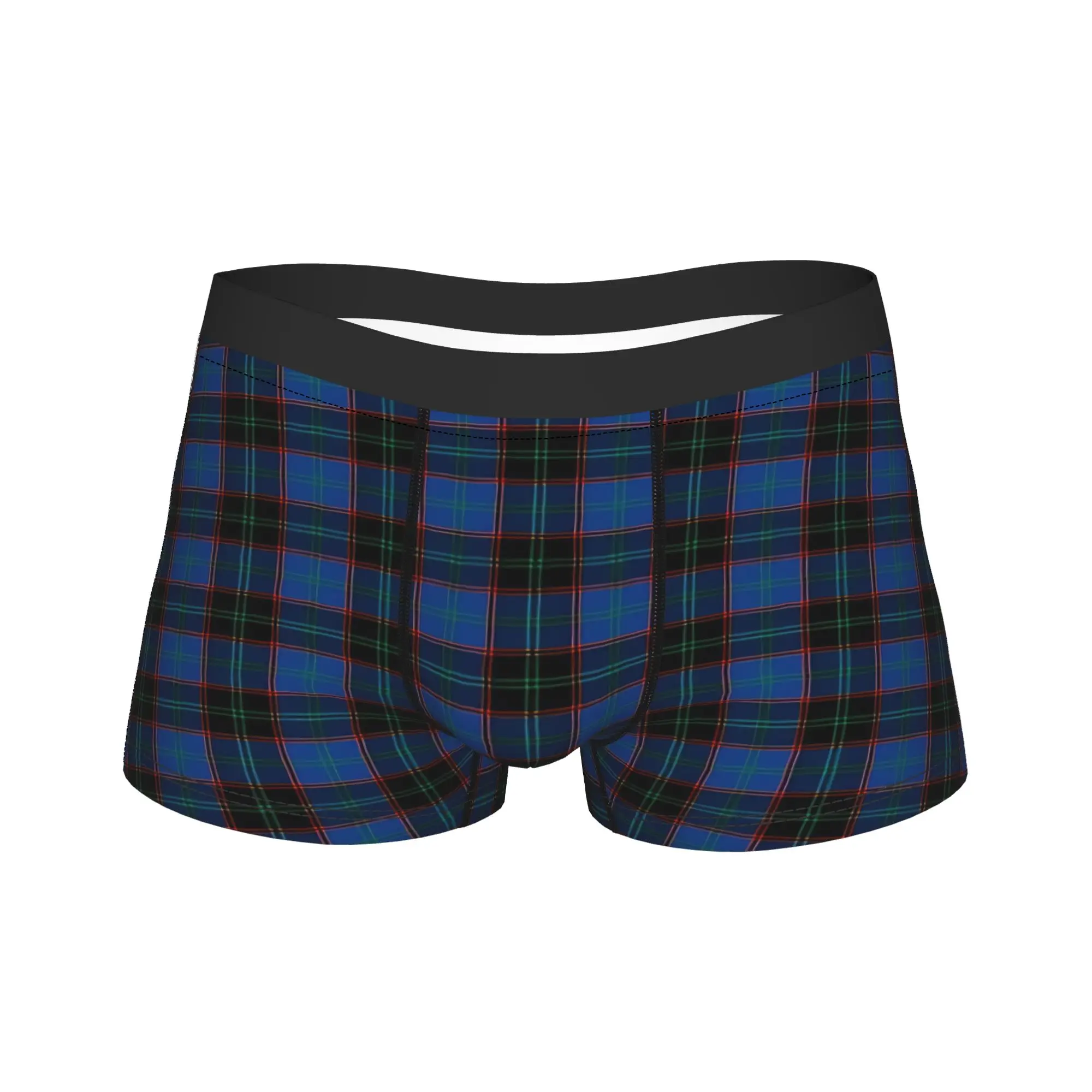 

Plaid Shorts Briefs Underwear Hot Sale Man Comfortable Trunk Printed Plus Size Underpants