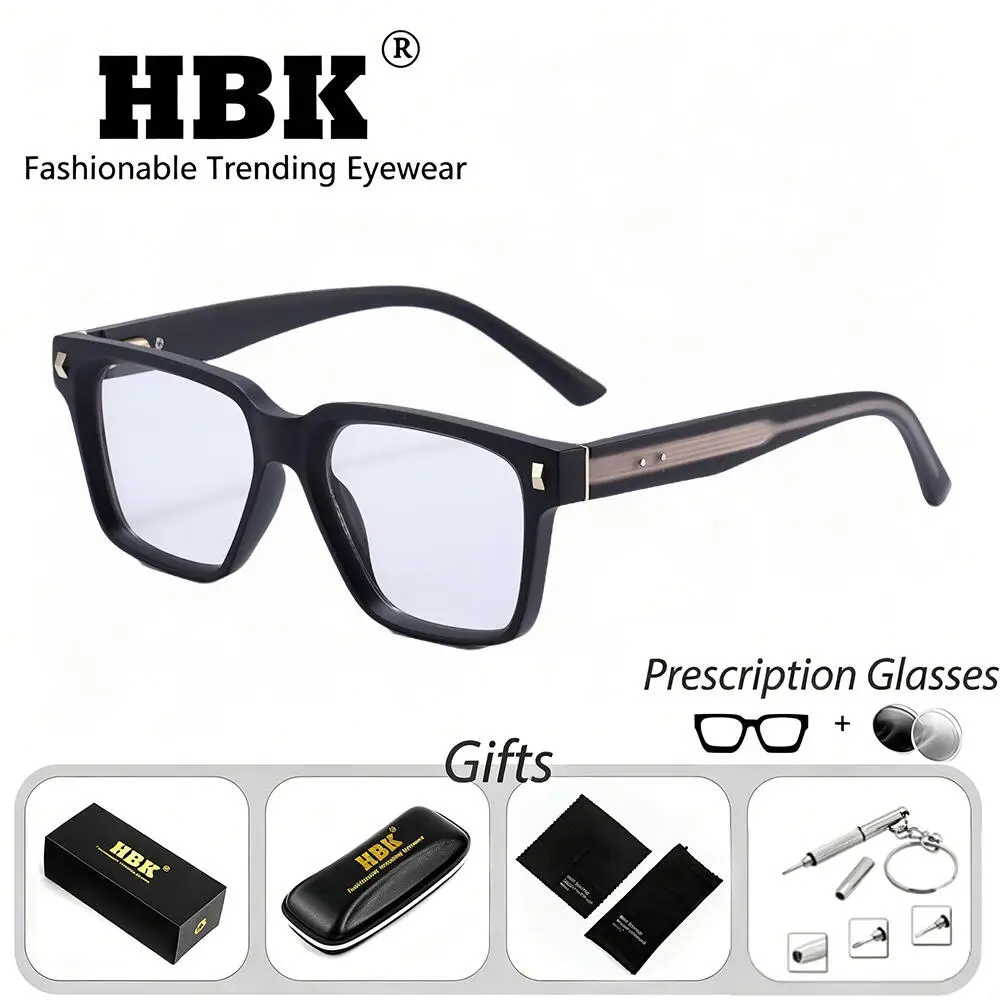 

HBK Fashion Men's Prescription Glasses Refractive Index of 1.56 Anti-Blue Light Optical Glasses Vintage Women's Reading Glasses