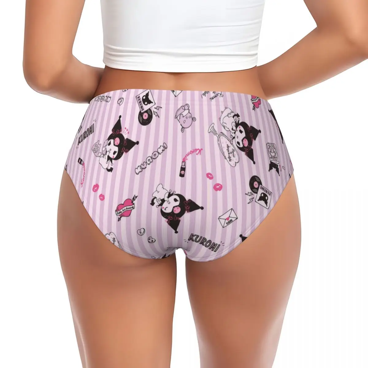 Women's Cute Underwear Brief Cute Kuromi Sanrio Accessories Cozy Ladies Panties Briefs