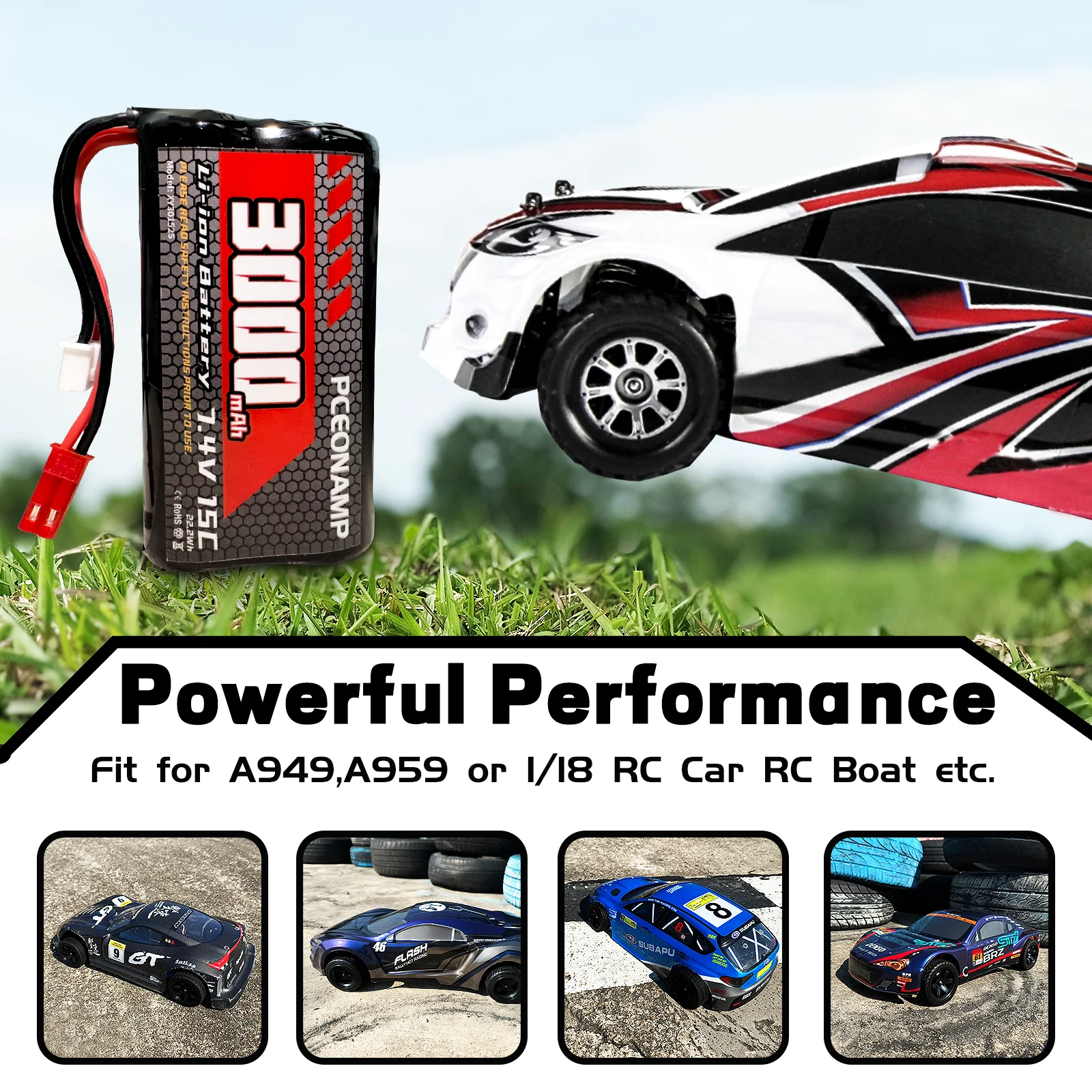 Batería Lipo PCEONAMP 2S de 11 - Lipo Battery Charger reseña y precio