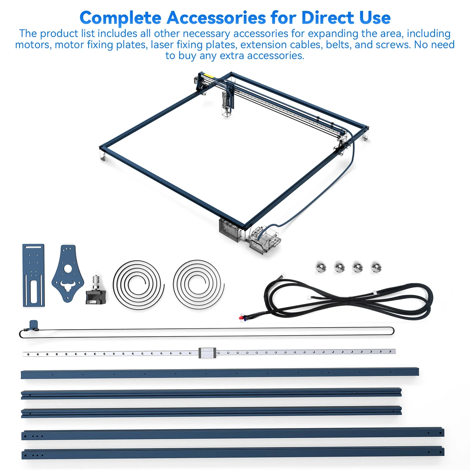 SCULPFUN Expansion Kit 935x905mm for S30/S30 Pro/S30 Pro Max Engraving Area Directly Installed VSlot Shaft XY-axis Extension Kit