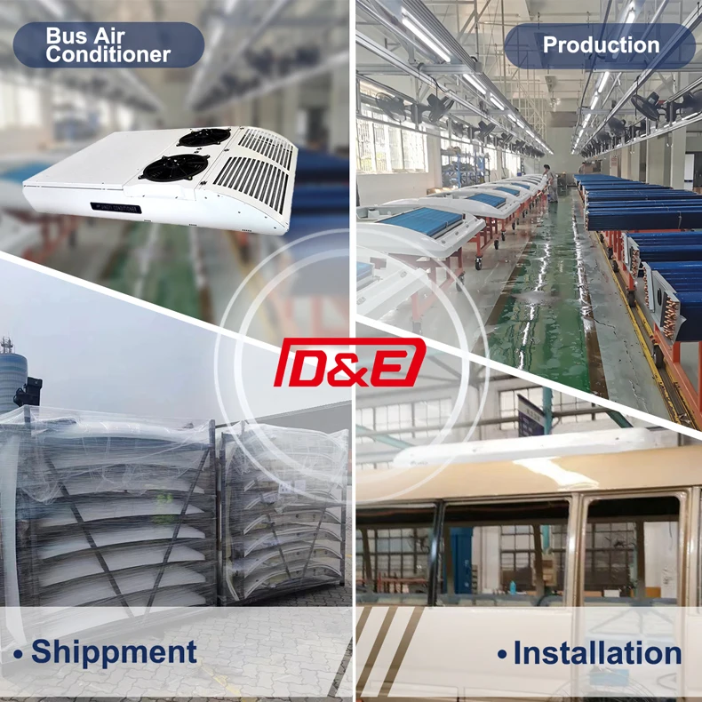 التبريد والتدفئة على السطح مكيف هواء الحافلة الكهربائية والعامة الطاقة الجديدة تيار مستمر تيار متردد 12 فولت-720 فولت