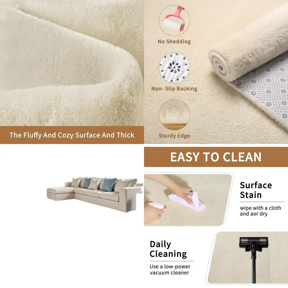 

Роскошные мягкие ковры большого размера для гостиной и спальни, машинная стирка, нескользящие, для домашнего декора