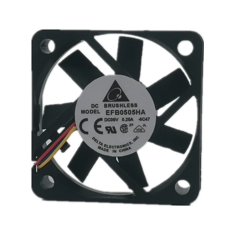 Novo delta efb0505ha 5010 5v 0.25a 5cm grande volume de ar pwm temperatura controlada ventilador de refrigeração