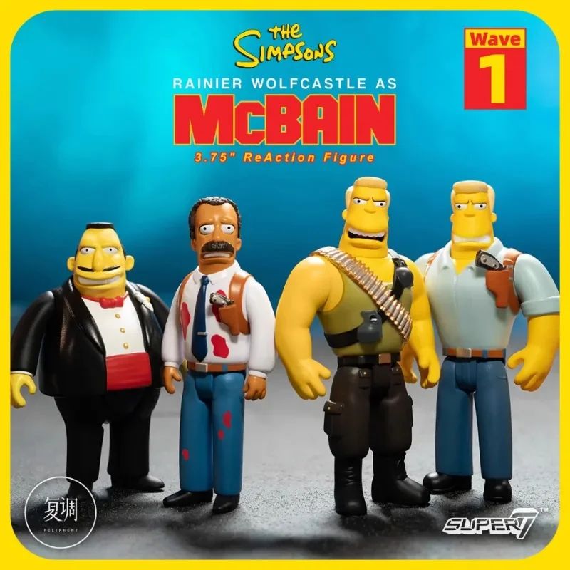 In Stock Super7 3.75 Inch Reaction Figure Mcbain Skowie Toy Collection Doll Desktop Ornament