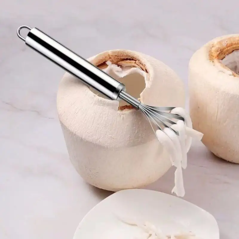 Stainless Steel Coconut Grater Multi-Purpose Coconut Meat Removal Tool Melon Fruit Vegetable Fish Scale Scraper Kitchen Supplies