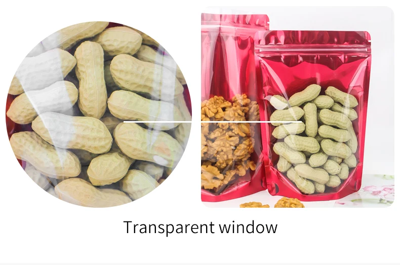 100 Stück transparente Standbeutel mit Seitenöffnung, feuchtigkeitsdichte Versiegelungsbeutel, Verpackungsbeutel für Haferkekse und Kleinunternehmen – Detail 7