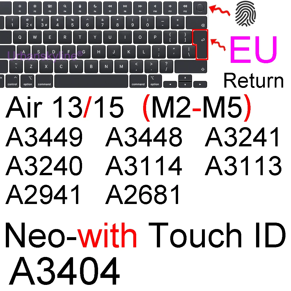 Tastatur Abdeckung für Macbook Air 13 M1 11 Pro 13 14 Max 16 Touch Bar ID 15 17 12 Retina silikon Protector Haut Fall A2337 A2442