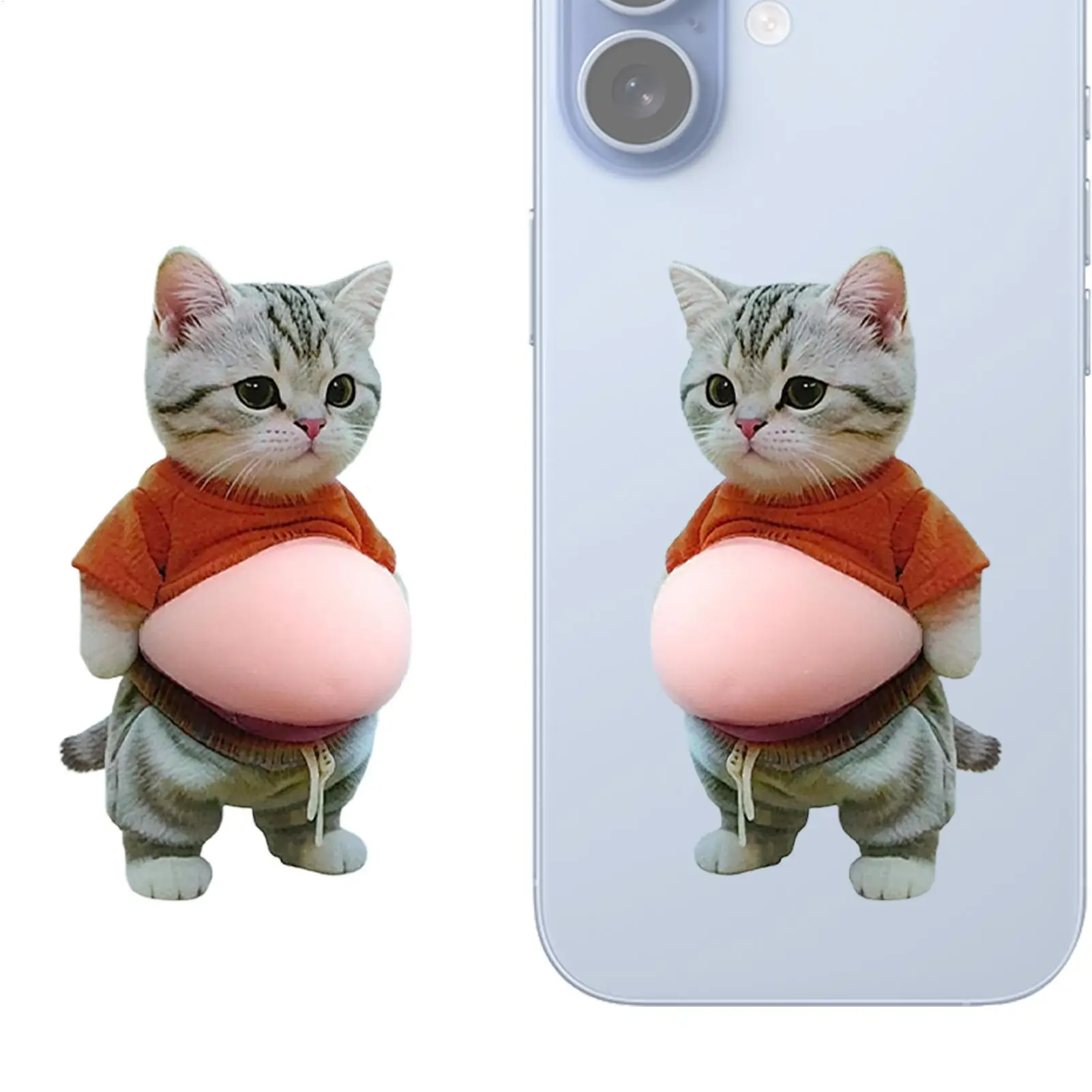 3D Stickers For Kids Cat Squeeze Belly Decal Skateboard Stickers For Teens Kids Adults Laptops Scrapbooks Journals Planner