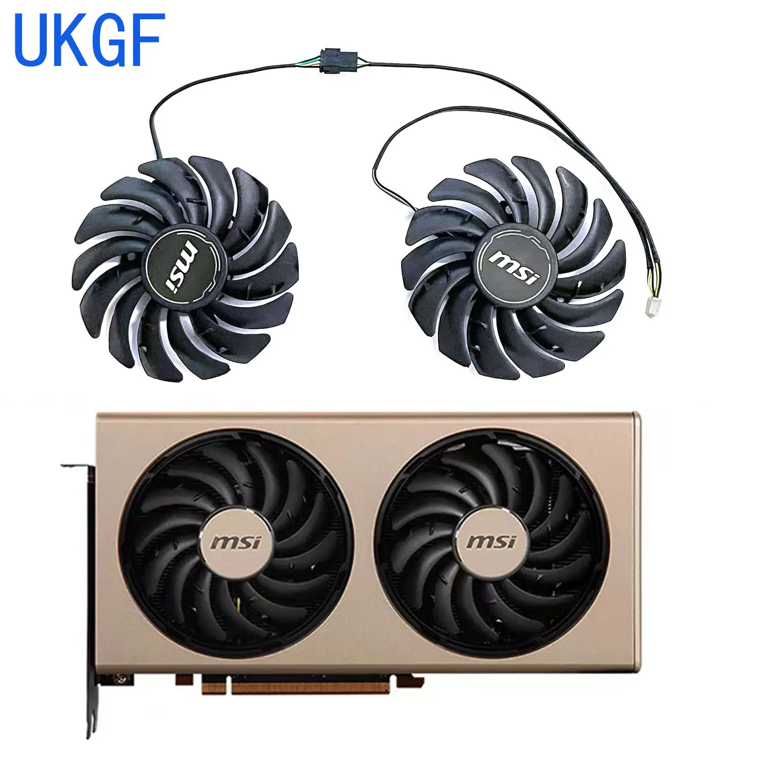 New Cooling Fan PLD09210S12HH RX 5700 XT GPU Fan for MSI Radeon RX 5700 Evoke GP OC Graphics Card Video Card Cooler