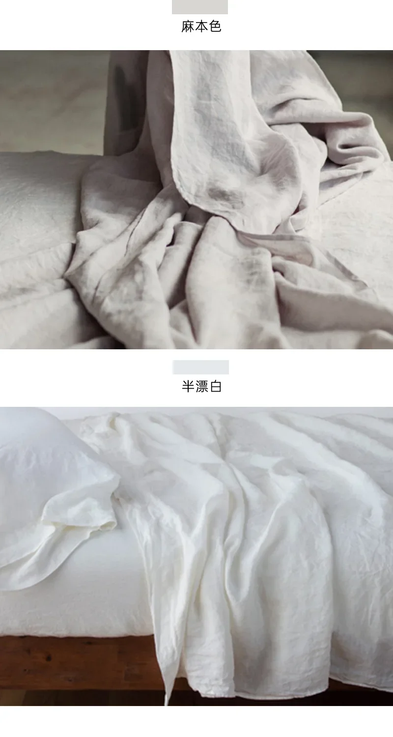 Pure 100% Linen Flat Sheet Moisture Absorbent All Season Linen Bed Sheet Various Sizes Solid Color 1 Piece Linen Flat Sheet Only