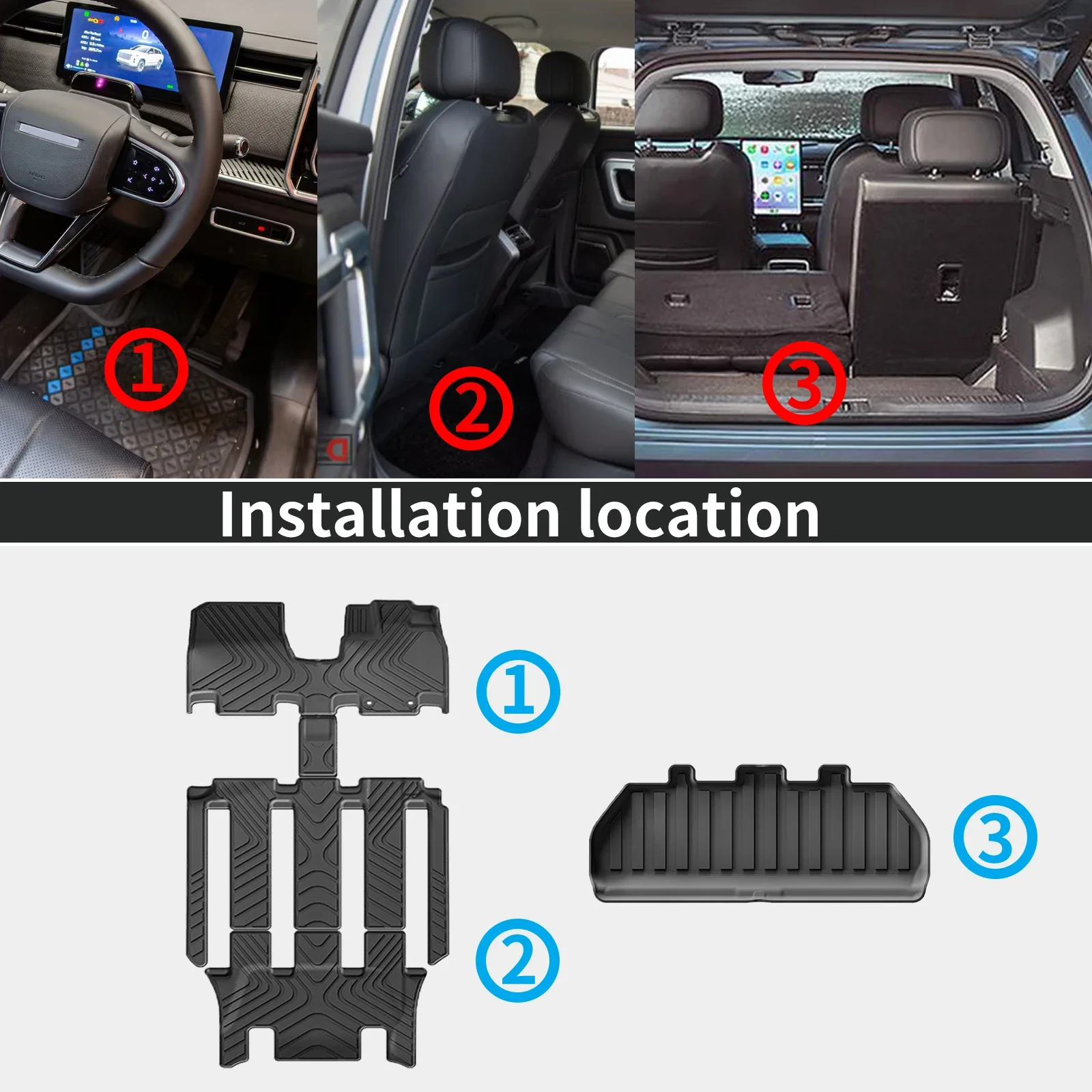 for Honda Step WGN Stepwgn 2015-2023 2024 2025 RHD TPE Trunk Mat Odorless Non-Toxic Custom Fit Car Accessories