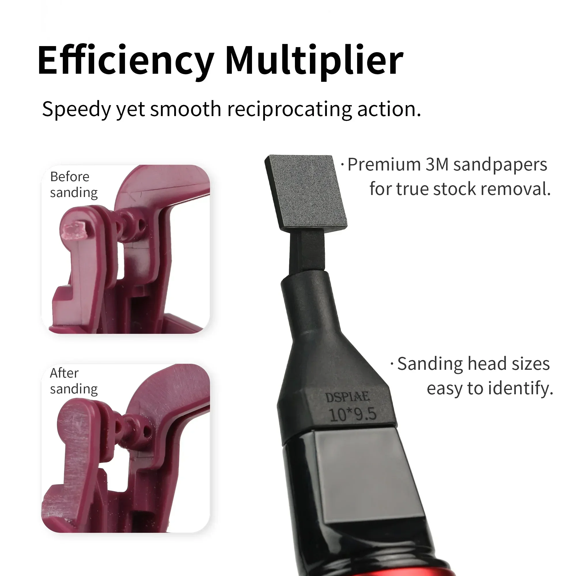 DSPIAE ES-A ponceuse alternative stylo de meulage électrique modèle en plastique tête de papier de ponçage pour modèle militaire outils d'artisanat passe-temps bricolage