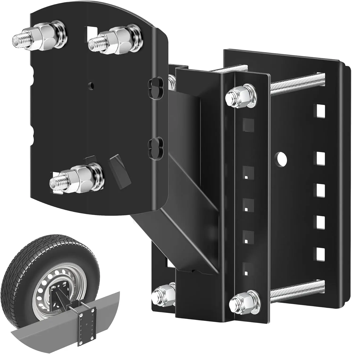 

Сверхмощный кронштейн для крепления запасного колеса для лодок и автофургонов, подходит для 4-6 колес с проушинами на болтах от 4 до 5,5 дюймов, вмещает до 160 фунтов.