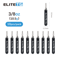 Elite TG 10pcs Tungsten Cylinder Drop Shot Sinkers,1.8g-28g Free Rig Weights Deep Water Bass Crappie Bream Lure Tackel