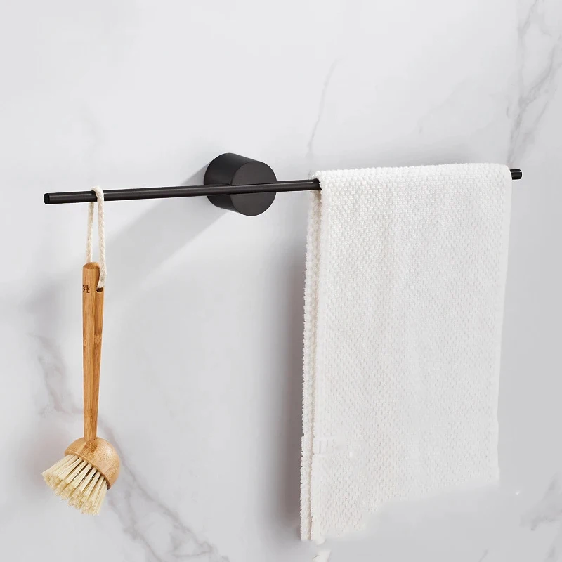 50 Cm Detachable Towel Rack Minimalist Bath Towel Rack Wall Punch-free Towel Bar Space Aluminum Storage Rack Kitchen Storage