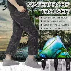 Hiking Rain Pants For Men Women Outdoor Waterproof Pants Motorcycle Climbing Camping Cycling Sports Mountain Rain Trousers