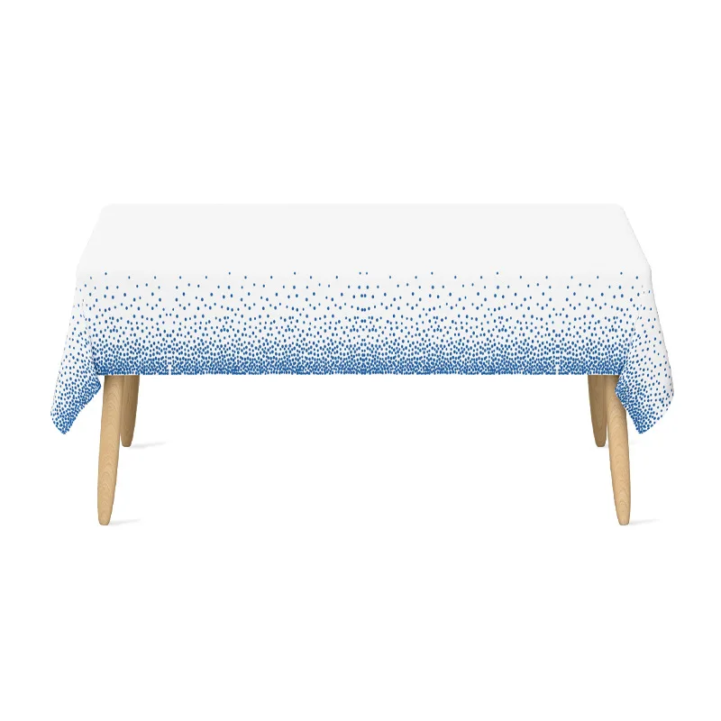 50pcs Polka Dot Disposable Tablecloth Thickened Waterproof PEVA Tablecloth For Home Wedding Birthday Event Party Decoration