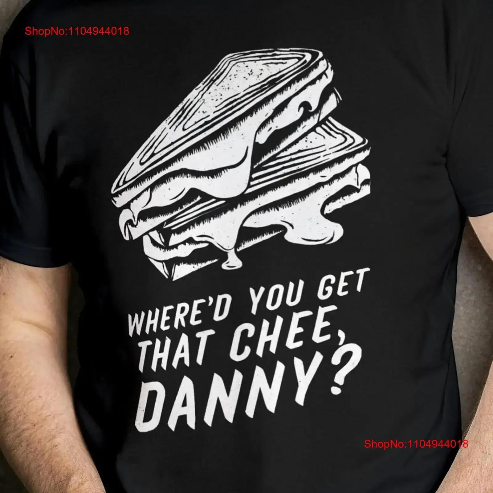 تي شيرت شين جيليس أين تحصل على أن تشي داني المضحك الكوميدي المشوي الجبن خمر مغسول مريح