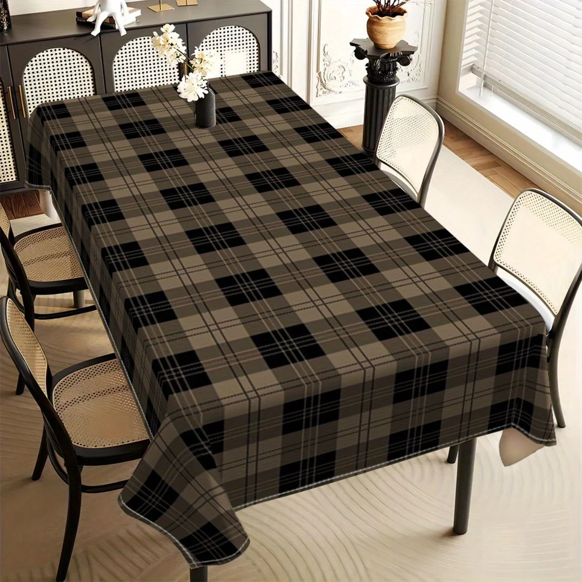 Jit, 1pc Classic Checkered Tablecloth - Suitable for household tablecloths, dining tables,table mats, and coffee table coverszyc
