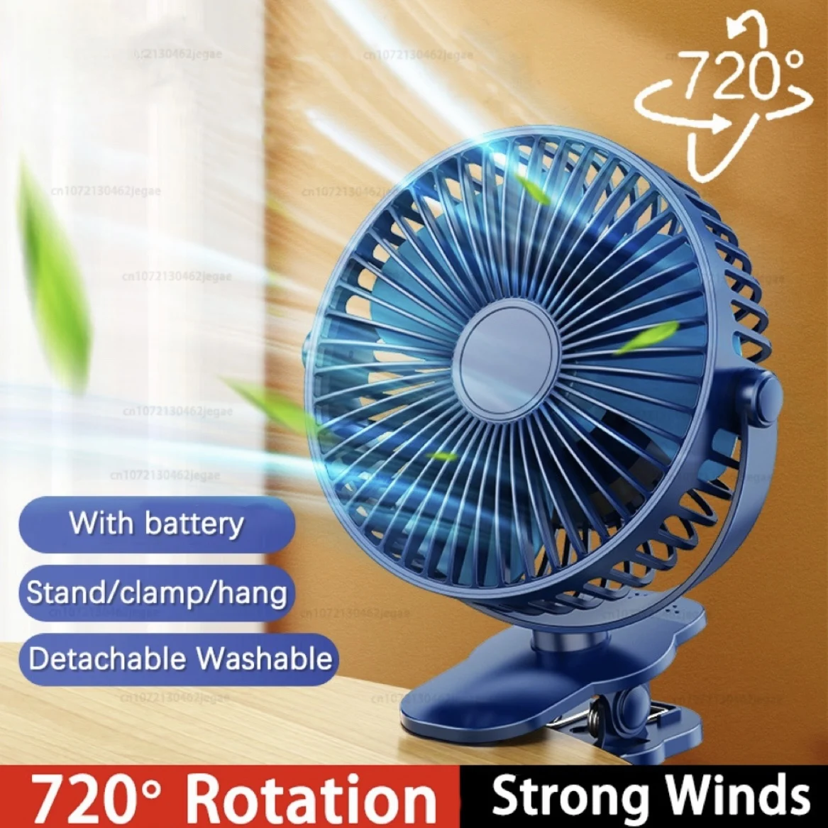 

2024 New USB Handheld Clip Fan Portable Rechargeable Fan High Quality Student Wireless Electric Fan Small Cooling Ventilador