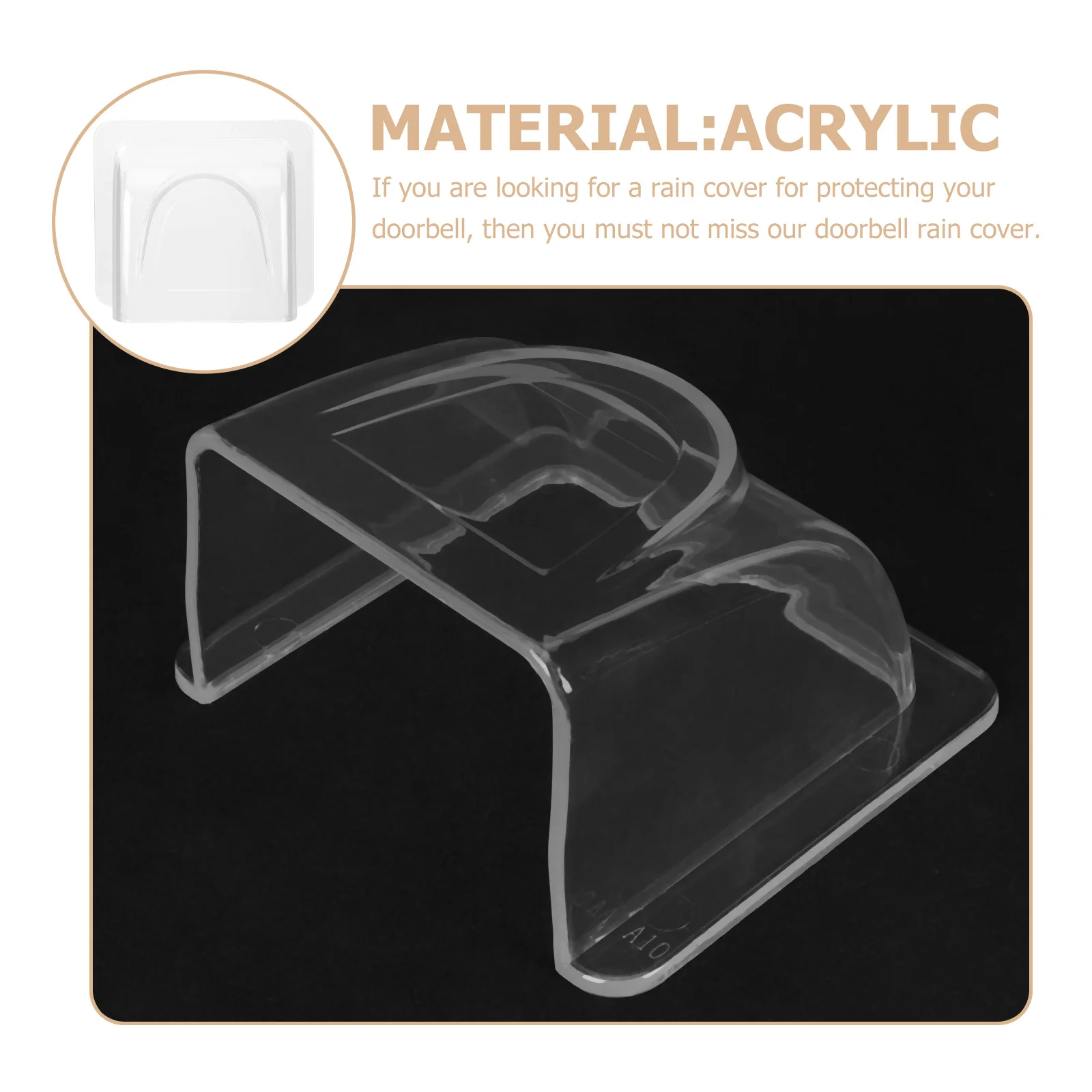Acrylic Doorbell Rain Cover Waterproof for Control Machine and Card Reader Extended Life Protector