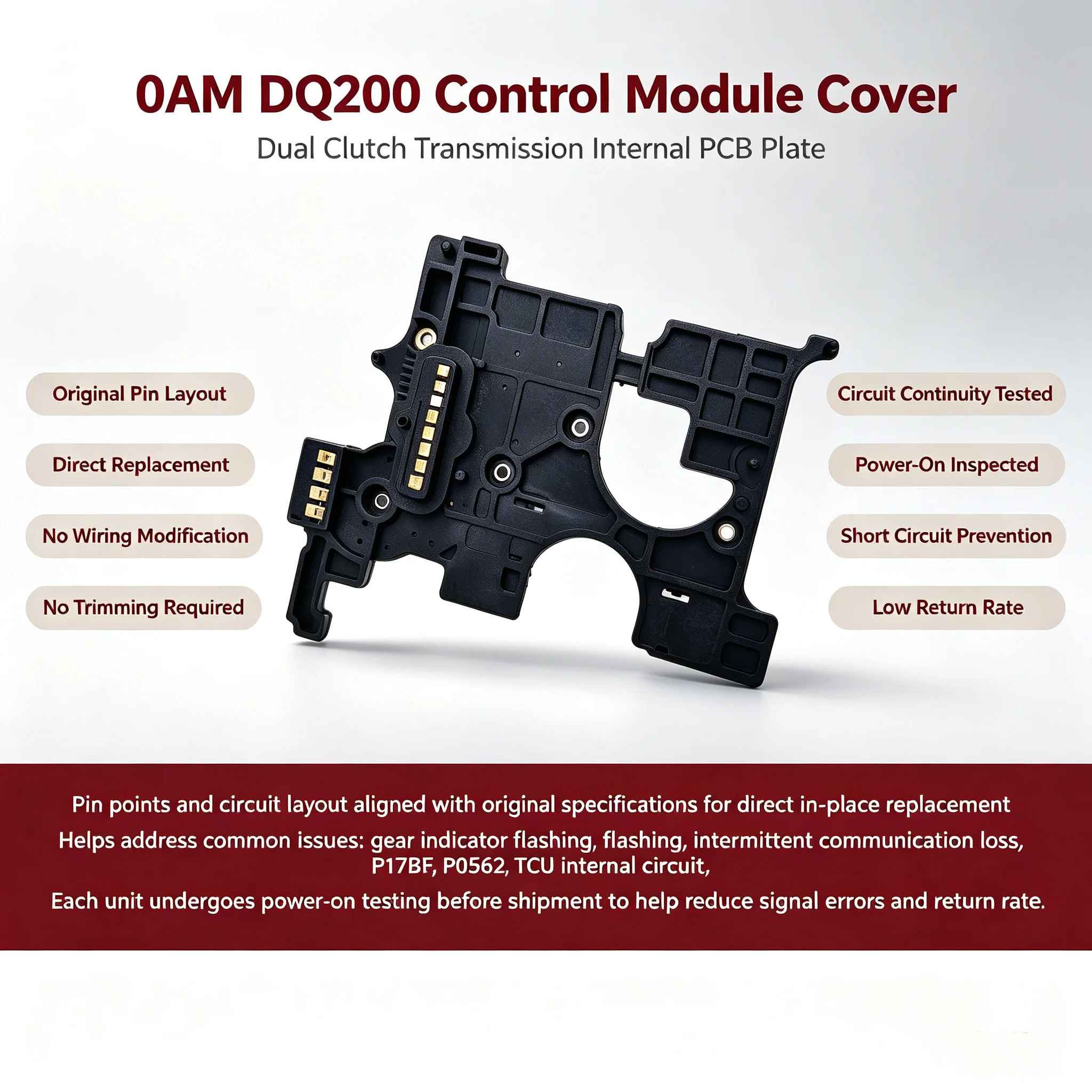 New 0AM DQ200 0AM92776969D 0AM927769G 0AM927769K 0AM927769F Dual Clutch Transmission Control Module Cover For VW Audi