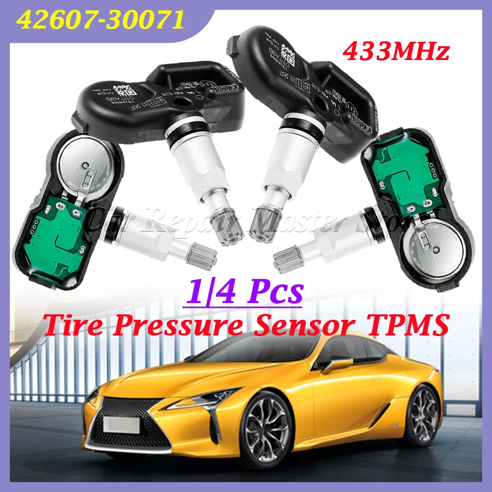

1/4 шт. 42607-30071 4260730071 Датчик давления в шинах TPMS 433 МГц для Toyota Avalon Lexus CT ES GS GX IS LC LS LX NX RC